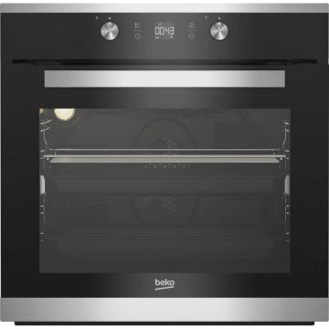Beko Cuptor incorporabil Beko BIM15300XPS, Electric, Autocuratare pirolitica, 71 l, Clasa A+, Grill, 3D Cooking, Inox