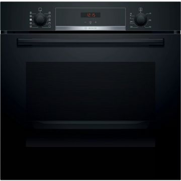BOSCH Bosch HRA574BB0 Serie4 Cuptor incorporabil cu functie de abur, 71L, 8 functii, Clasa energetica A, Negru