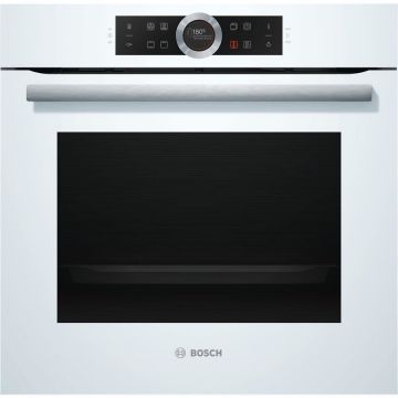BOSCH Cuptor electric incorporabil Bosch HBG634BW1, Clasa A+, 71 L, curatare EcoClean, Alb-Inox