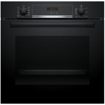 BOSCH Cuptor incorporabil Bosch HBA573EB0 Serie4, 71L, 5 functii, TouchControl, Display, Clasa energetica A, Negru