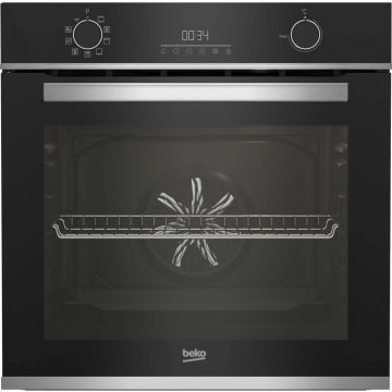 Cuptor incorporabil Beko BBIE13301XFP, Electric, 66 l, Grill, Timer, Autocuratare pirolitica, AEROperfect, RecycledNet, SteamShine Cleaning, Clasa A