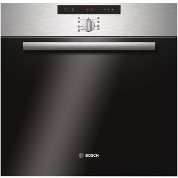 Cuptor incorporabil Bosch HBA64B051F, Electric, Grill, Multifunctional, Curatare pirolitica, Clasa A, Inox/Sticla neagra