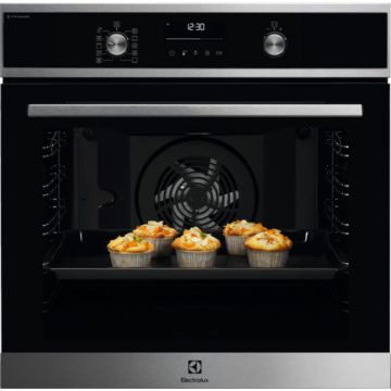 Cuptor incorporabil cu abur Electrolux EOD6P66WX, Electric, 72 l, Autocuratare pirolitica, Clasa A+, Negru