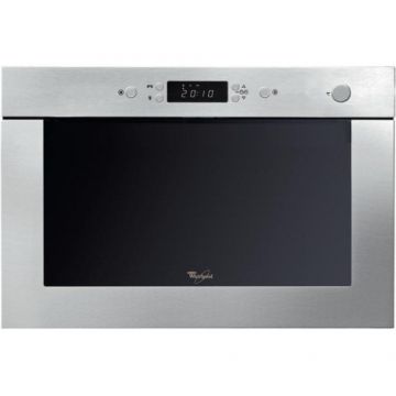Cuptor microunde incorporabil Fusion Whirlpool 494, 22L, 750 W,  Jet Defrost, display, Inox