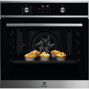 Electrolux Cuptor incorporabil Electrolux EOD6P77X, Electric, 72 l, Autocuratare pirolitica, Grill, Timer cu display electronic, SteamBake, Clasa A+, Inox/Negru