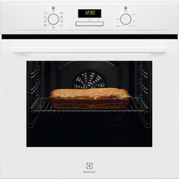 Electrolux Electrolux EOF3H40BW Cuptor incorporabil, display LED, 2090 W, Clasa energetica A, 65 l, Gratar, Aqua clean, Alb