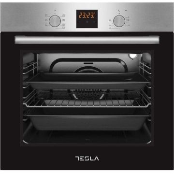 TESLA Cuptor incorporabil Tesla BO800SX, Electric, 60 l, Clasa A, ArgintiuNegru