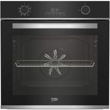 Beko Cuptor incorporabil Beko BBIE13301XMP, Electric, 71 l, Autocuratare pirolitica, Grill, Timer, AEROperfect, RecycledNet, Clasa A, Negru