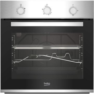 Beko Cuptor incorporabil Beko BIG12100X, Gaz, 66 l, Grill gaz, Rotisor, Siguranta flacara, RecycledNet, Iluminare halogen, Inox