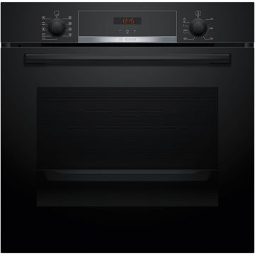 BOSCH Cuptor incorporabil Bosch HBA534BB3, 71 L, Electric, Multifunctional, Grill, 7 functii, Autocuratare EcoClean + hidrolitica, 3D Hotair, Clasa A+, Negru
