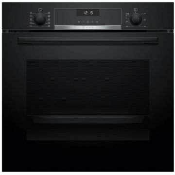 BOSCH Cuptor incorporabil BOSCH HBG537FB3, Electric, 71 l, Clasa A+, 3400 W, Grill, Ventilator, EcoClean, Curatare Hidrolitica Negru