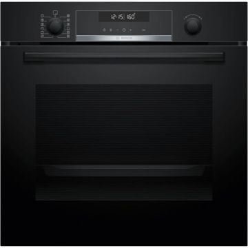 BOSCH Cuptor incorporabil Bosch HBG578BB3, 71 L, Electric, Multifunctional, 10 functii, Grill, AutoPilot30, Autocuratare pirolitica + hidrolitica, Soft close, Air Fry, 3D Hotair, Clasa A+, Negru