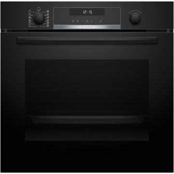 BOSCH Cuptor incorporabil Bosch HBG578EB7, 71 L, Electric, Multifunctional, Grill, Soft close, Home Connect, Suport telescopic, Air Fry, 9 functii, AutoPilot30, Autocuratare pirolitica, 3D Hotair, Clasa A+, Negru