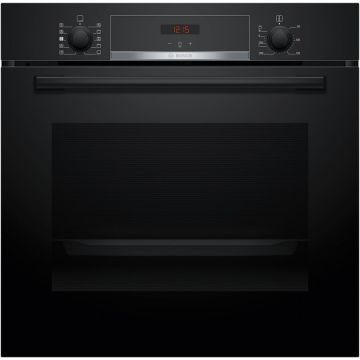 BOSCH Cuptor incorporabil Bosch HQA534BB3, 71 L, Electric, Multifunctional, Added Steam, Grill, 8 functii, Autocuratare EcoClean + hidrolitica, 3D Hotair, Clasa A+, Negru