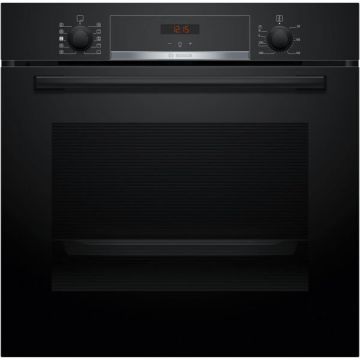 BOSCH Cuptor incorporabil Bosch HQA534EB3, 71 L, Electric, Multifunctional, Added Steam, Grill, Convectie 3D Plus, 8 functii, Autocuratare EcoClean + hidrolitica, Clasa A+, Negru