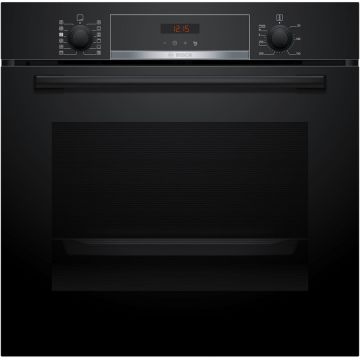 BOSCH Cuptor incorporabil Bosch HQA574BB3, 71 L, Electric, Multifunctional, Added Steam, 8 functii, AutoPilot10, Autocuratare pirolitica + hidrolitica, 3D Hotair, Clasa A+, Negru