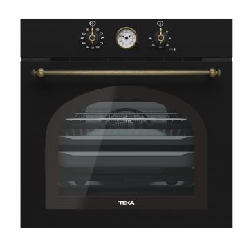 Cuptor electric incorporabil Teka HRB 6300 AT Country Style  multifunctional 9 functii  70litri  Hydroclean  Negru antracit