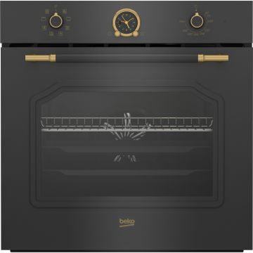 Cuptor incorporabil Beko RBIM19200AD, 72 l, 8 programe, 3D Cooking, Iluminare halogen, Antracit, Clasa A