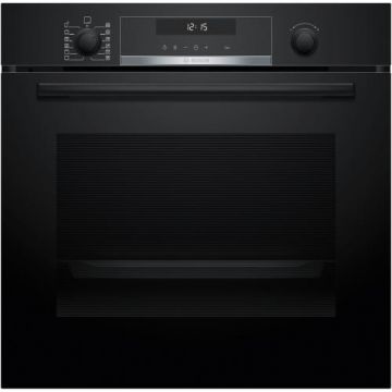 Cuptor incorporabil Bosch HBG578EB7, 71 L, Electric, Multifunctional, Grill, Soft close, Home Connect, Suport telescopic, Air Fry, 9 functii, AutoPilot30, Autocuratare pirolitica, 3D Hotair, Clasa A+ (Negru)