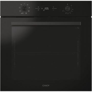 Cuptor incorporabil Candy Titanium CA6 NP3T2HTB, Electric, 78 litri, Curatare Hidrolitica, mod gatire: convectie + ventilare aer cald, 9 functii, Butoane Pushpull, Clasa A+ (Negru)