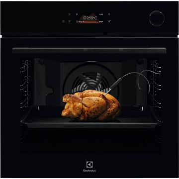 Cuptor incorporabil Electrolux EOC8P39WZ, Electric, 72 L, Grill, Autocuratare pirolitica, SteamCrisp, Wifi, Clasa A+, Negru