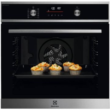 Cuptor incorporabil Electrolux EOD6P76X, SteamBake, Autocuratare pirolitica, 45 programe, 72 l, Clasa A+, Inox