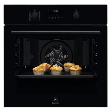 Cuptor incorporabil Electrolux EOD6P77WZ, Electric, 72 l, Autocuratare pirolitica, Conectivitate Wi-fi, SteamBake, Grill, Clasa A+ (Negru)