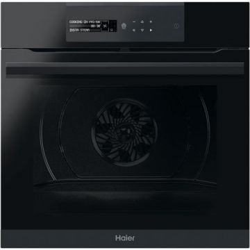 Cuptor incorporabil Haier HWO60SM6B5BH, Electric, 70 L, Autocuratare catalitica, Conectivitate Wi-fi, Interfata I-Text, Ghidaj telescopic, Softclose (Negru)