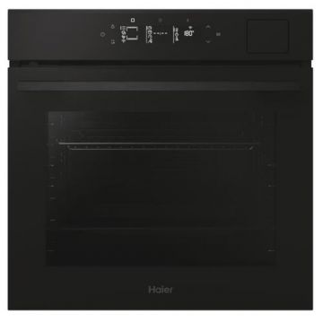 Cuptor incorporabil Haier Titanium Series 4 H6 ID46G5SHTB, Electric, 78 l, Clasa A++, 27 programe, Curatare Hidrolitica, Steam Plus, Wi-Fi + BLE, hOn, Inteligenta Artificiala (Negru)