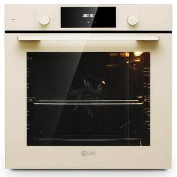 Cuptor incorporabil LDK 1073DC, Clasa A, Capacitate 73 l, 10 functii, Grill, Turbo, Dezghetare, Timer, Iluminare cuptor (Crem)