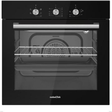 Cuptor incorporabil Nobeltek NBIO-614BK-1, Electric, 56 l, 5 functii, Timer mecanic, Ventilator de racire (Negru)