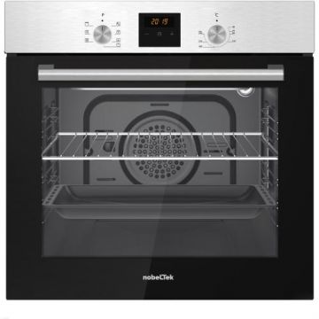 Cuptor incorporabil Nobeltek NBIO-627IX-1, Electric, 60 l, 7 functii, Timer digital, Ventilator de racire, Clasa A (Inox)