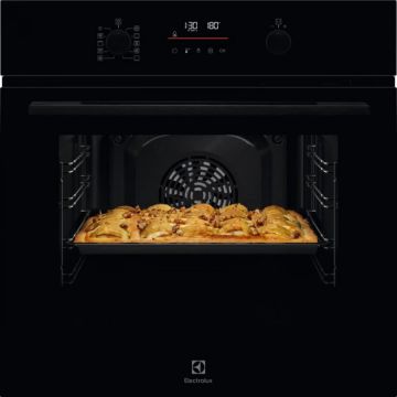 Electrolux Cuptor incorporabil Electrolux, 65 l, Autocuratare pirolitica, Butoane retractabile, Afisaj digital, Control touch, Grill, Clasa A+, Negru