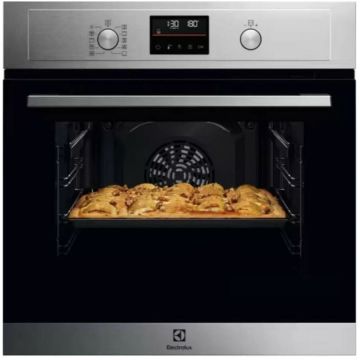 Electrolux Cuptor incorporabil Electrolux, Electric, 65 l, Autocuratare pirolitica, Grill, Timer electronic, Afisaj LED, Clasa A+, Inox