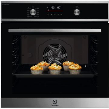 Electrolux Cuptor incorporabil Electrolux EOD6F77WX, Electric, 72 l, Autocuratare catalitica, SteamBake, Wi-Fi, Senzor gatire, Timer cu display electronic, Grill, Clasa A, Inox
