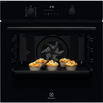 Electrolux Cuptor incorporabil Electrolux EOD6P77WZ, Electric, 72 l, Autocuratare pirolitica, Conectivitate Wi-fi, SteamBake, Grill, Clasa A+, Negru