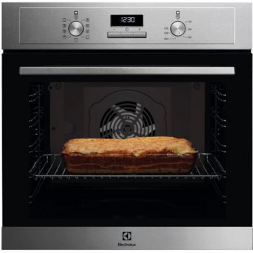 Electrolux Cuptor incorporabil Electrolux EOF3F70X, Electric, 72 l, Autocuratare catalitica, SurroundCook, Timer cu display electronic, Grill, Clasa A, Inox antiamprenta