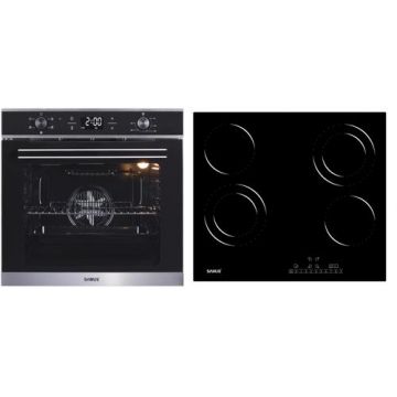 Pachet Samus ONL18 Cuptor incorporabil Samus SC625GDX5, Electric, 75 L, 5 functii + Plita incorporabila Samus PSVE-64BG6, 4 Zone de gatit, Vitroceramica, Touch Control, 9 Trepte, Timer (Negru)