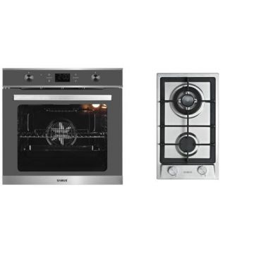 Pachet Samus V6 Cuptor incorporabil Samus SC626GDX9 GRAY + Plita incorporabila Samus PSG-32SX2 (Inox/Gri)