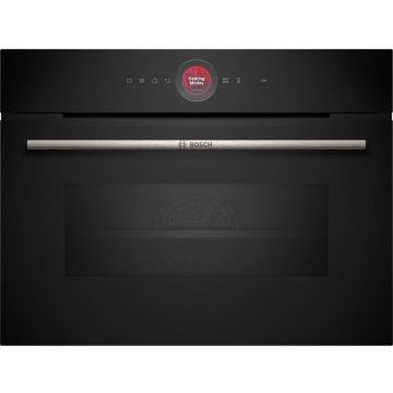 BOSCH Cuptor incorporabil Bosch Serie 8 CMG7241B1, electric, capacitate 45 L, Putere Cuptor 3600 W, Microunde 900 W, Negru