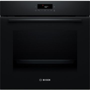 BOSCH Cuptor incorporabil si Sine telescopice ClipRail, BOSCH Serie 2 HBA571BB4, electric, capacitate 71 L, 3600 W, Negru