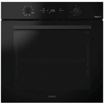CANDY Cuptor electric incorporabil Candy CA6 NP3AT3EHTB, clasa A+, Multi-level, Easy Steam, 78 litri, Hidrolitic, 9 functii, Display + 2 selectoare, soft close, raft telescopic, tava AirFry, Negru