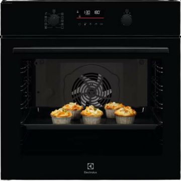 Electrolux Cuptor incorporabil electric combinat cu abur, Electrolux EOD6F77WZ SteamBake 600, gatire cu abur, 72 L, clasa A+, Wi-Fi, Negru