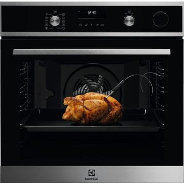 Electrolux Cuptor incorporabil Electrolux EOC6P77WX, Electric, 72 l, Autocuratare pirolitica, Conectivitate Wi-fi, SteamCrisp, Grill, Clasa A+, Inox
