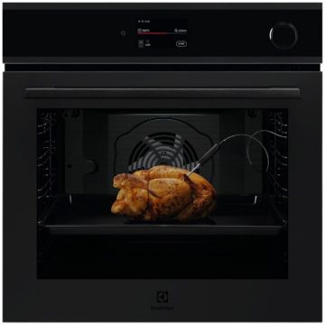 Electrolux Cuptor incorporabil Electrolux EOC9P3XT, 72 l, SteamCrisp-gatire cu abur, conectivitate WI-FI, TFT Activ (Supex4), 75 programe, Autocuratare pirolitica, Grill, Clasa energetica A++, Negru mat
