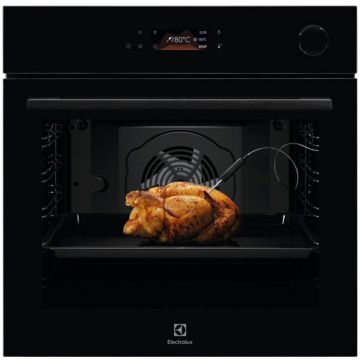 Electrolux Cuptor incorporabil Electrolux LOC8H39WZ, 72 l, SteamCrisp-gatire cu abur, Conectivitate WI-FI, Afisaj digital, Meniu in limba romana, 167 programe predefinite, Timer cu display electronic, Grill, Senzor gatire, Clasa energetica A+, Sticla nea