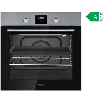 VIVAX Cuptor incorporabil Vivax BO-808BFD X, Electric, Clasa A, 80 l, 7 programe + Lumina, Grill, Convectie, Dezghetare, 2500W, Afisaj LCD digital, Timer, Child Lock, Butoane PiPo, Iluminare, Ventilatie tangentiala de racire, Usa dubla din sticla, Inox