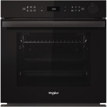 Whirlpool Cuptor incorporabil electric Whirlpool AKZ9S 8220 FB, 73 l, Autocuratare pirolitica, SteamSense, Air Fry, Tehnologia AL 6-lea Simt, Cook3+, Inchidere amortizata, Ready2Cook, Clasa A+, Negru