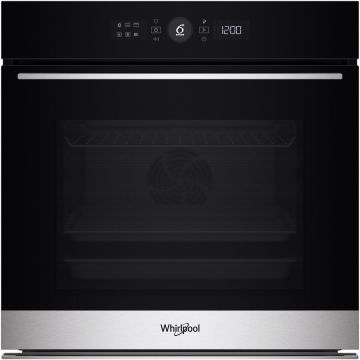 Whirlpool Cuptor incorporabil Whirlpool WOI5S8HM0SXA, Electric, 73 l, Autocuratare hidrolitica,Tehnologie al 6-lea simt, Casa A+, Inox