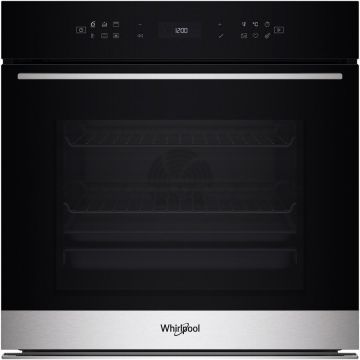 Whirlpool Cuptor incorporabil Whirlpool WOI78PT1SXA, Electric, 73 l, Autocuratare pirolitica, Thenologie al 6-lea simt, Casa A+, Negru/Inox
